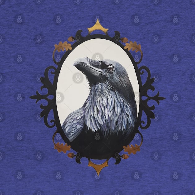 Raven - bird portrait by EmilyBickell